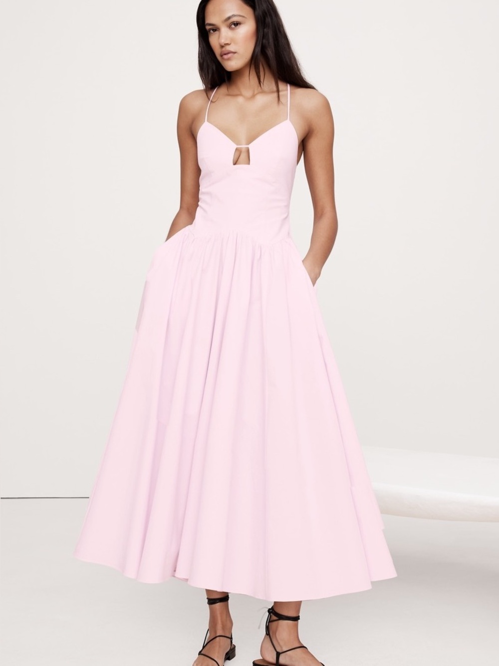 Poplin Midi Dress